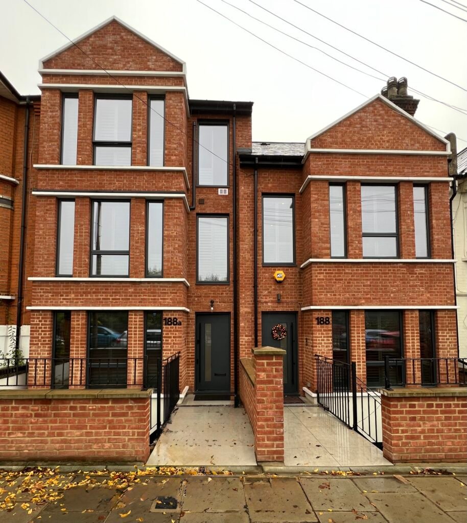 Amyand Park Road new build homes in St Margarets, London — designed by Goater Jones Architects, developed by Richmond Greens, and built by Torwood Interiors Ltd