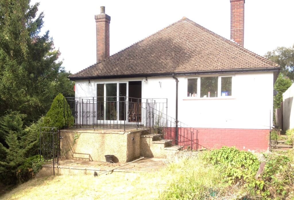 Rear view of Purley property before extension and refurbishment by Torwood Interiors.