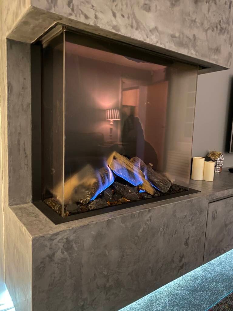beautiful  gas fireplace